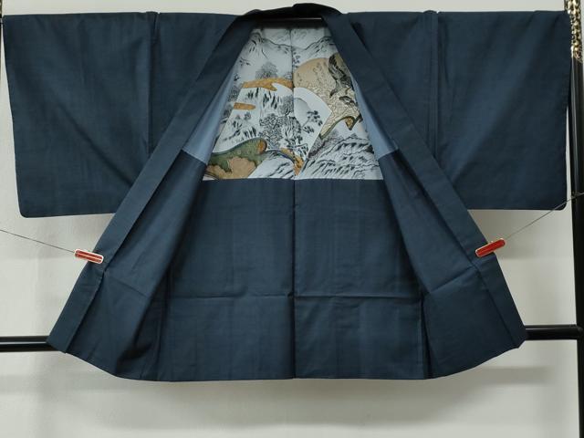 平和屋着物●男性　本場大島紬　アンサンブル・長襦袢セット　100亀甲　総詰め　正絹　逸品　CABE2463yc