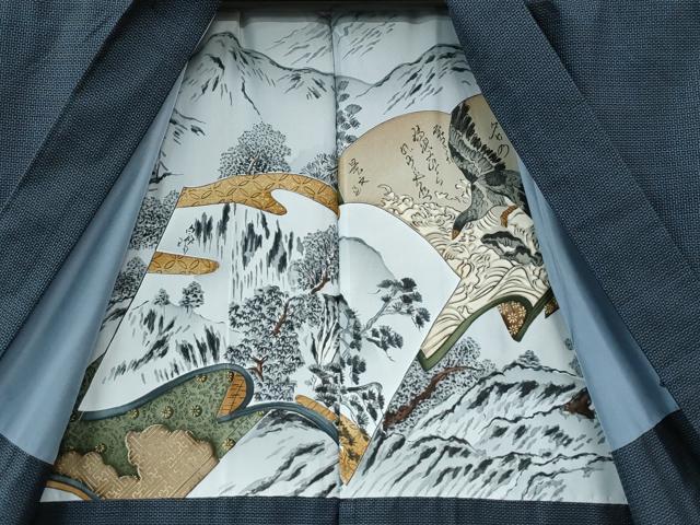 平和屋着物●男性　本場大島紬　アンサンブル・長襦袢セット　100亀甲　総詰め　正絹　逸品　CABE2463yc
