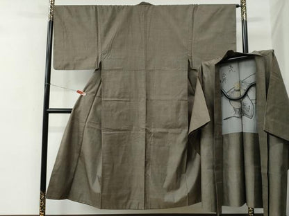 平和屋着物●男性　本場大島紬　アンサンブル　100亀甲　総詰め　正絹　逸品　CABE2464yc