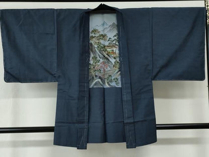 平和屋着物●男性　本場大島紬　アンサンブル　80亀甲　総詰め　正絹　逸品　未使用　CABE2466yc
