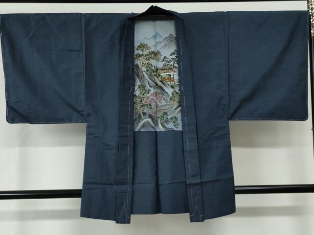 平和屋着物●男性　本場大島紬　アンサンブル　80亀甲　総詰め　正絹　逸品　未使用　CABE2466yc