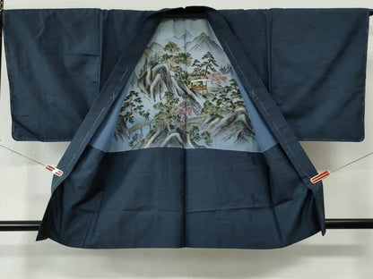 平和屋着物●男性　本場大島紬　アンサンブル　80亀甲　総詰め　正絹　逸品　未使用　CABE2466yc