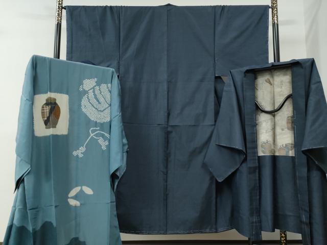 平和屋着物●男性　本場大島紬　アンサンブル・長襦袢セット　80亀甲　総詰め　正絹　逸品　未使用　CABE2469yc