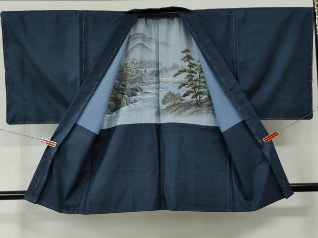 平和屋着物●男性　本場大島紬　アンサンブル・長襦袢セット　100亀甲　総詰め　植田栄二作　証紙付き　正絹　逸品　未使用　CABE2470yc