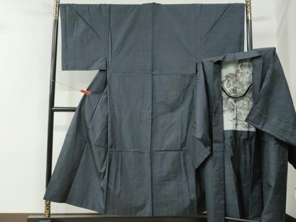 平和屋着物●男性　本場大島紬　アンサンブル　80亀甲　総詰め　正絹　逸品　CABE2481yc