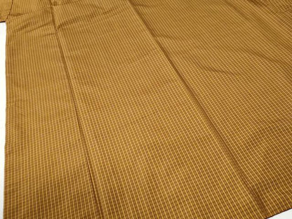 平和屋着物●本場黄八丈　平織　紬　正絹　逸品　CABE2484yc