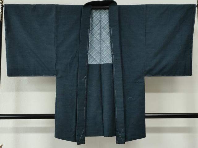 平和屋着物○男性 紬 アンサンブル 100亀甲 総詰め 正絹 逸品 未使用