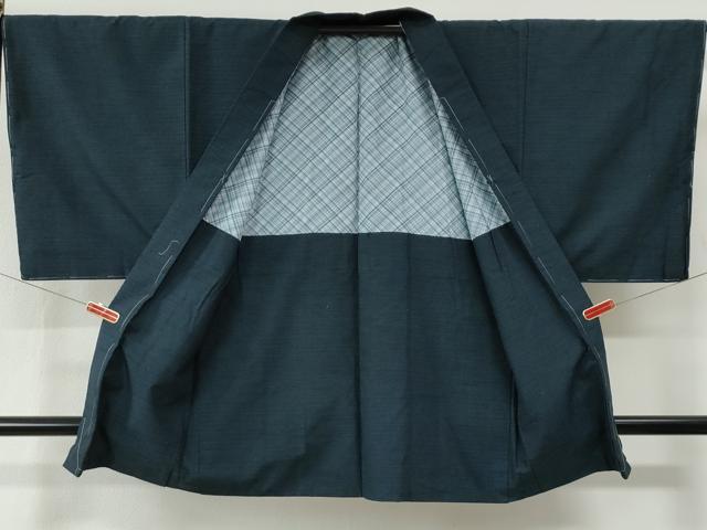 平和屋着物●男性　紬　アンサンブル　100亀甲　総詰め　正絹　逸品　未使用　CABE2486yc