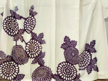 平和屋着物●豪華振袖　駒刺繍　絞り　菊　正絹　逸品　CABE2487yc