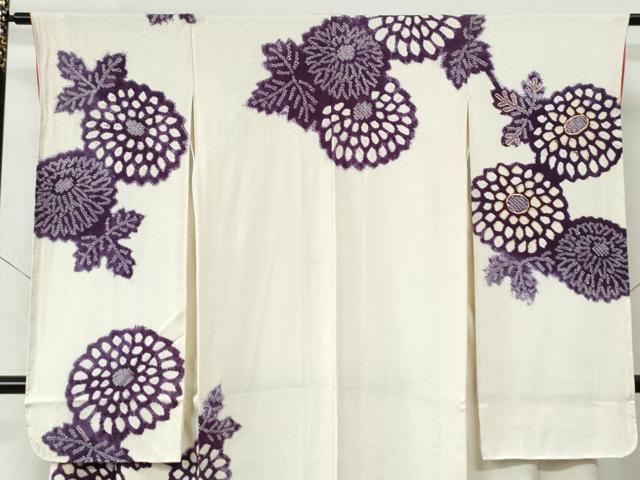 平和屋着物●豪華振袖　駒刺繍　絞り　菊　正絹　逸品　CABE2487yc