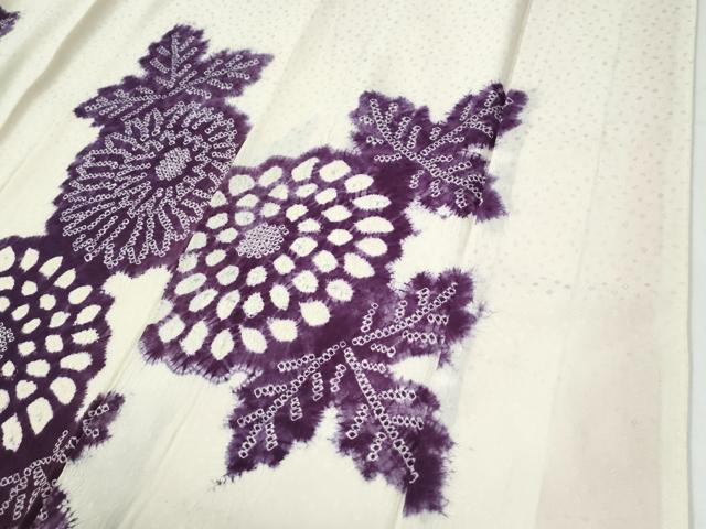 平和屋着物●豪華振袖　駒刺繍　絞り　菊　正絹　逸品　CABE2487yc