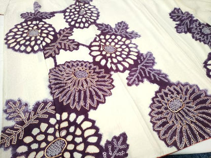 平和屋着物●豪華振袖　駒刺繍　絞り　菊　正絹　逸品　CABE2487yc
