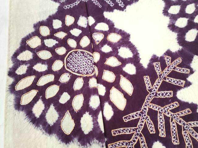 平和屋着物●豪華振袖　駒刺繍　絞り　菊　正絹　逸品　CABE2487yc