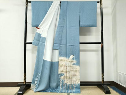 平和屋着物●豪華色留袖　作家物　刺繍　鷺　枝蕾　暈し染め　金彩　正絹　逸品　CABE2489yc