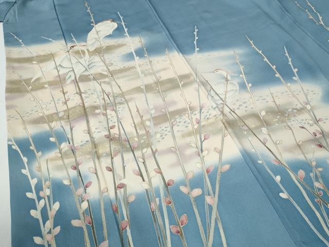 平和屋着物●豪華色留袖　作家物　刺繍　鷺　枝蕾　暈し染め　金彩　正絹　逸品　CABE2489yc