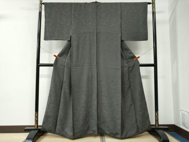 平和屋着物●江戸小紋　角通し　黒地　正絹　逸品　CABE2491yc