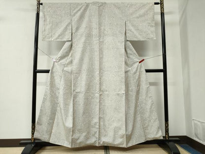 平和屋着物●本場大島紬　白大島　7マルキ　吉祥文　正絹　逸品　CABE2494yc