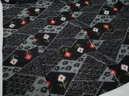 平和屋着物●久留米絣　単衣　吉祥草花文　綿　逸品　CABE2500yc