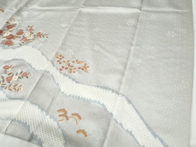 平和屋着物●訪問着　絞り　草花文　金彩　正絹　逸品　CABE2511yc 平和屋着物□訪問着 刺繍 絞り 草花文 正絹 逸品 未使用 CABG6429xe