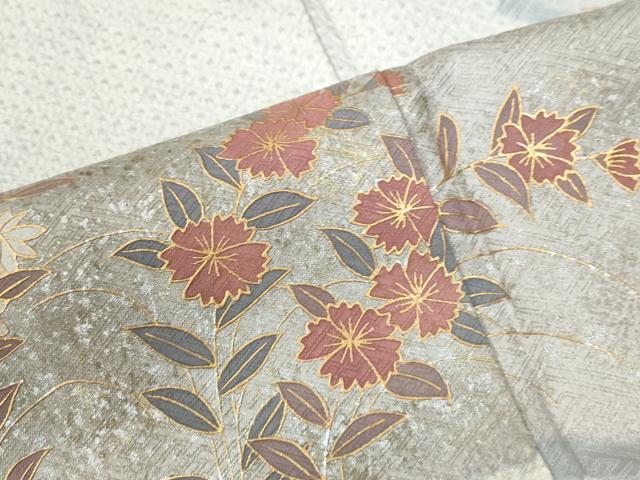 平和屋着物●訪問着　絞り　草花文　金彩　正絹　逸品　CABE2511yc 平和屋着物□訪問着 刺繍 絞り 草花文 正絹 逸品 未使用 CABG6429xe