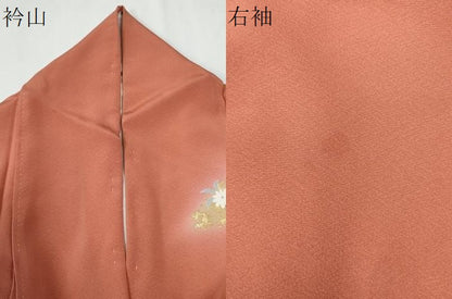 平和屋着物●訪問着　作家物　牡丹草花文　暈し染め　金銀彩　正絹　逸品　CABE2516yc