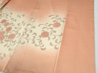 平和屋着物●訪問着　刺繍　花唐草文　暈し染め　金彩　正絹　逸品　未使用　CABE2534yc