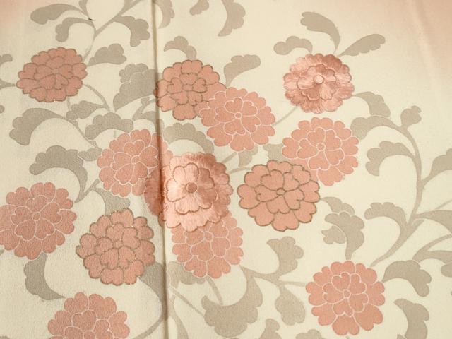 平和屋着物●訪問着　刺繍　花唐草文　暈し染め　金彩　正絹　逸品　未使用　CABE2534yc