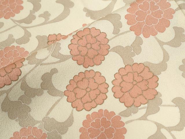 平和屋着物●訪問着　刺繍　花唐草文　暈し染め　金彩　正絹　逸品　未使用　CABE2534yc