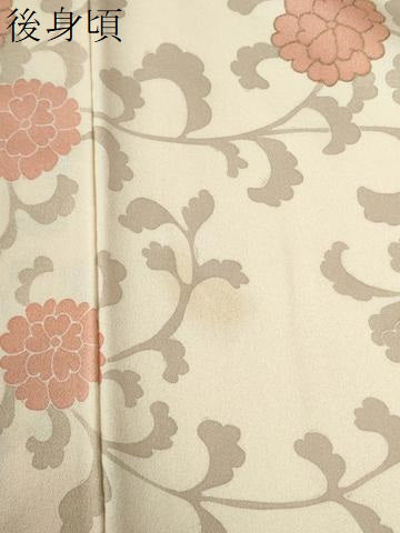 平和屋着物●訪問着　刺繍　花唐草文　暈し染め　金彩　正絹　逸品　未使用　CABE2534yc