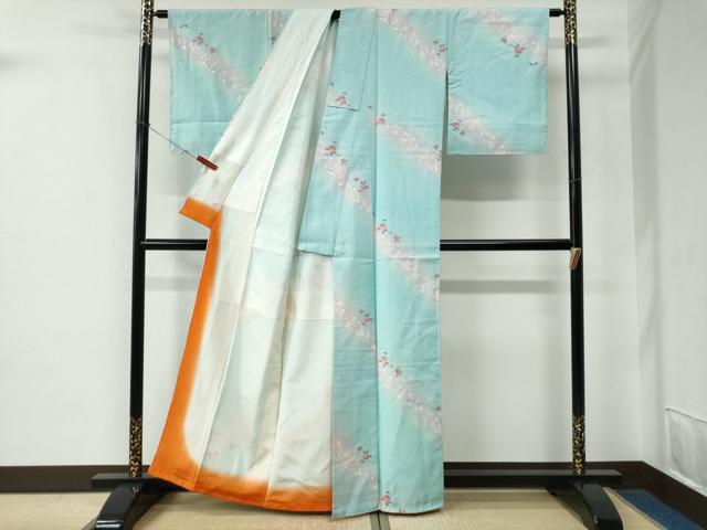 平和屋着物●上質な紬　舞花文　正絹　逸品　CABE2540yc 平和屋着物○上質な紬 舞花文 正絹 逸品 CABE2540yc