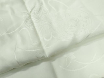 平和屋着物●長襦袢　袷　鼓舞花弁地紋　暈し染め　半衿刺繍　正絹　逸品　CABE2541yc