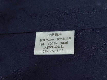 平和屋着物●藍造り国選定無形文化財　藍師・佐藤昭人　小紋　霰文　正絹　逸品　CABE2542yc