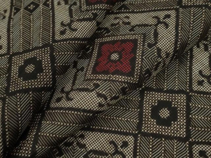 平和屋着物●本場大島紬　龍郷絣　正絹　逸品　CABE2544yc