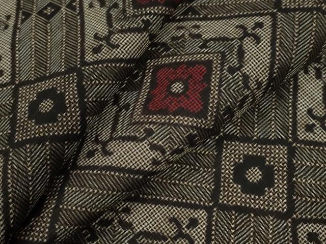 平和屋着物●本場大島紬　龍郷絣　正絹　逸品　CABE2544yc