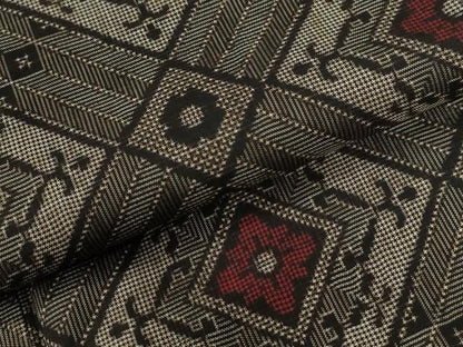 平和屋着物●本場大島紬　龍郷絣　正絹　逸品　CABE2544yc