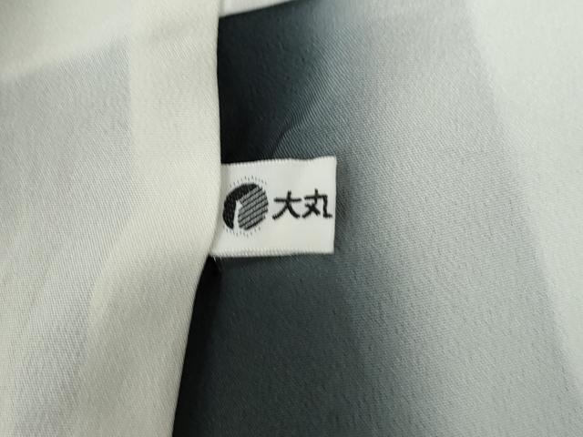 平和屋着物●上質な小紋　市松吉祥草花文　黒地　大丸扱い　正絹　逸品　CABE2550yc
