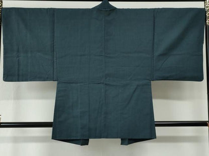 平和屋着物●男性　紬　アンサンブル　100亀甲　総詰め　正絹　逸品　CABE2568yc