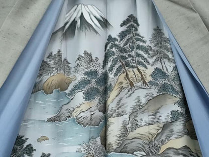 平和屋着物●男性　紬　アンサンブル　色無地　薄鈍色　さが美扱い　キングサイズ　正絹　逸品　CABE2570yc