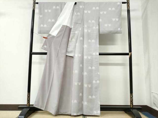 平和屋着物●洗える最高級着物　＜英＞はなぶさ謹製　小紋　更紗花文　CABE2575yc