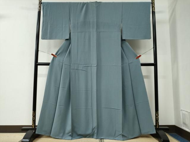 平和屋着物●上質な色無地　藍鼠色　正絹　逸品　CABE2579yc 平和屋着物○上質な色無地 藍鼠色 正絹 逸品 CABE2579yc