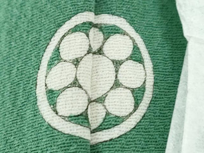平和屋着物●上質な色無地　草花地紋　薄緑色　正絹　逸品　未使用　CABE2584yc