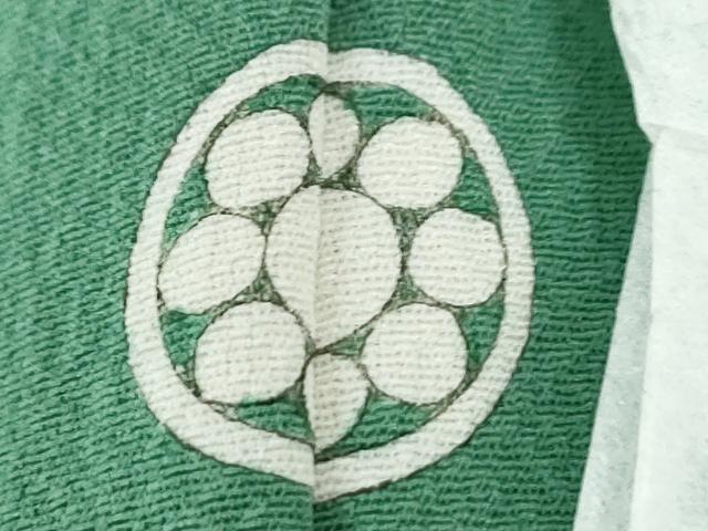 平和屋着物●上質な色無地　草花地紋　薄緑色　正絹　逸品　未使用　CABE2584yc