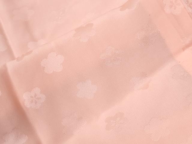 平和屋着物○長襦袢 無双仕立て 梅地紋 虹色 半衿刺繍 正絹 逸品