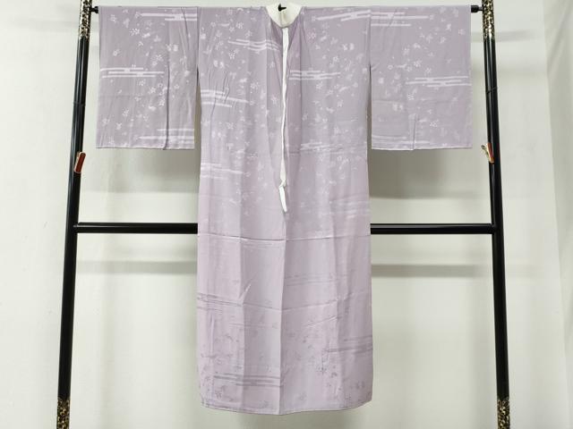 平和屋着物●長襦袢　無双仕立て　エ霞兎舞桜地紋　淡紅藤色　やまと誂製　正絹　逸品　CABE2597yc 平和屋着物○長襦袢 無双仕立て エ霞兎舞桜地紋 淡紅藤色