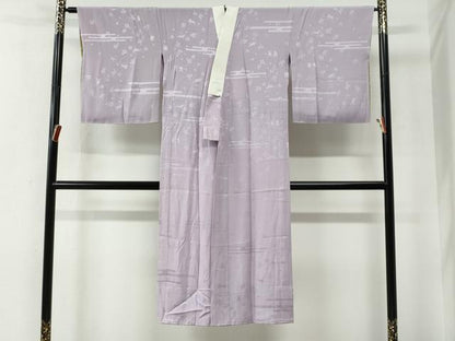 平和屋着物●長襦袢　無双仕立て　エ霞兎舞桜地紋　淡紅藤色　やまと誂製　正絹　逸品　CABE2597yc