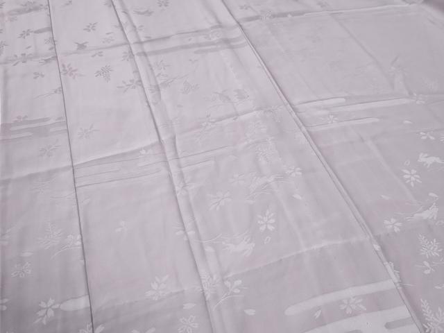 平和屋着物○長襦袢 無双仕立て エ霞兎舞桜地紋 淡紅藤色