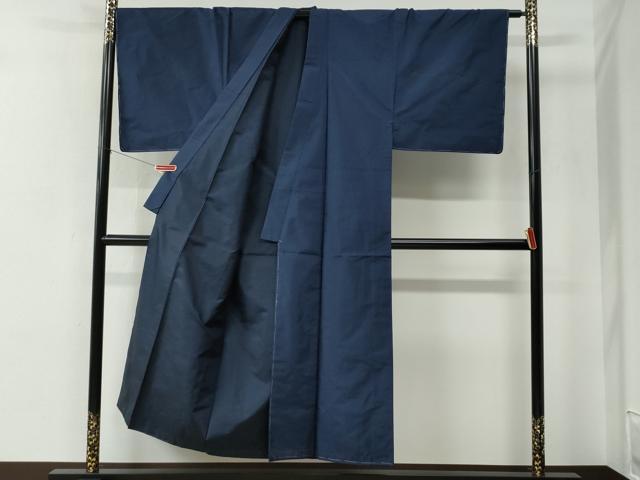平和屋着物●男性　本場大島紬　アンサンブル　格子　羽裏：鷹　正絹　逸品　未使用　CABE2601yc