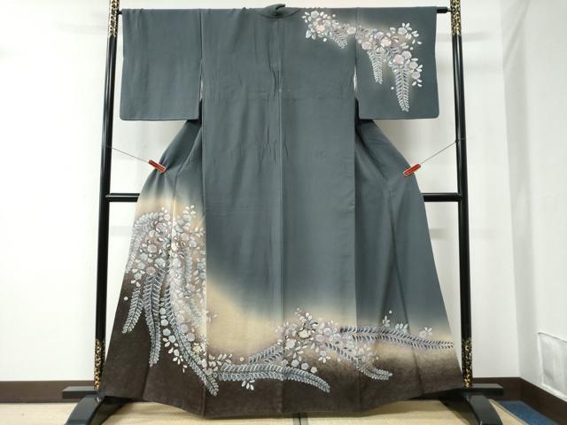 平和屋着物●訪問着　辻が花　暈し染め　正絹　逸品　CABE2608yc