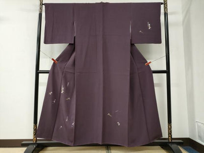 平和屋着物●訪問着　総刺繍　簪　瓢箪　金銀糸　正絹　逸品　CABE2612yc