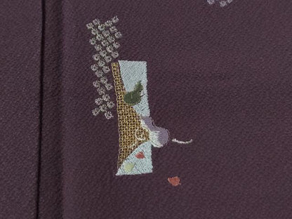 平和屋着物●訪問着　総刺繍　簪　瓢箪　金銀糸　正絹　逸品　CABE2612yc